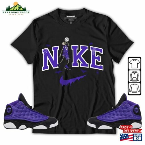 Halloween Swoosh Unisex Shirt To Match Sneaker Purple Venom 13S Tee Aj 13 T-Shirt Hoodie