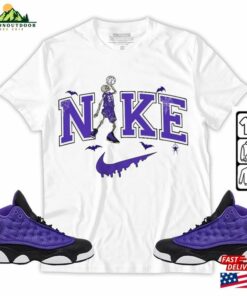 Halloween Swoosh Unisex Shirt To Match Sneaker Purple Venom 13S Tee Aj 13 T-Shirt Hoodie