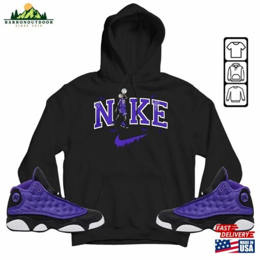 Halloween Swoosh Unisex Shirt To Match Sneaker Purple Venom 13S Tee Aj 13 T-Shirt Hoodie