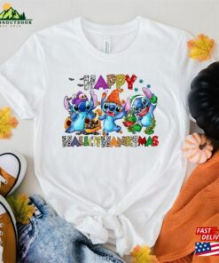 Halloween Thanksgiving Christmas Stitch Shirt Happy Hallothanksmas Sweatshirts Shirts Classic Unisex Halloween Thanksgiving Christmas Stitch Shirt Happy Hallothanksmas Sweatshirts Shirts Classic Unisex