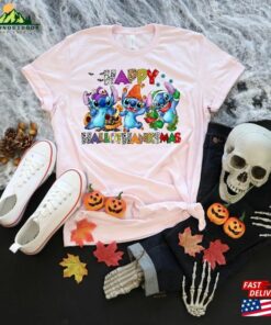 Halloween Thanksgiving Christmas Stitch Shirt Happy Hallothanksmas Sweatshirts Shirts Classic Unisex 2 Halloween Thanksgiving Christmas Stitch Shirt Happy Hallothanksmas Sweatshirts Shirts Classic Unisex 3
