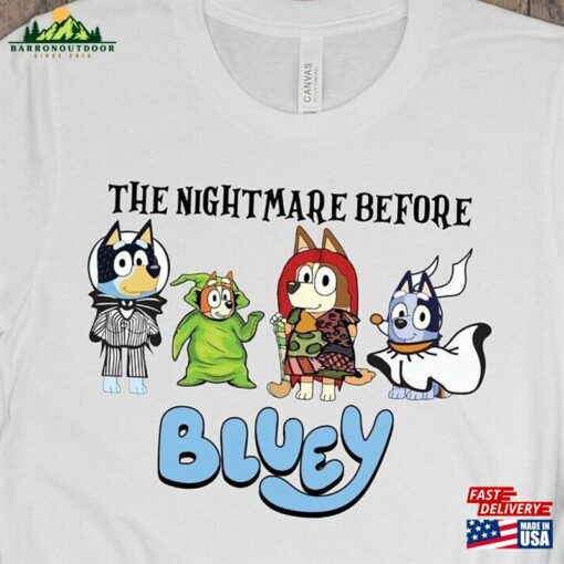 Halloween The Nightmare Before Bluey Shirt And Friends 2023 T-Shirt Classic