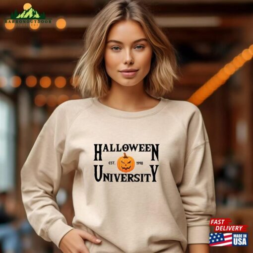 Halloween University Shirt Sweatshirt For Women Hoodie