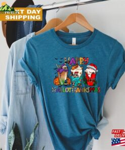 Happy Hallothanksmas Coffee Halloween Merry Christmas Shirt Clipart T-Shirt Sweatshirt 6 Happy Hallothanksmas Coffee Halloween Merry Christmas Shirt Clipart T Shirt Sweatshirt 3 1