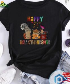 Happy Hallothanksmas Coffee Latte Halloween Thanks T-Shirt Sweatshirt Sweater Classic Hoodie