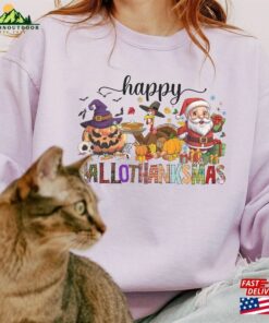 Happy Hallothanksmas Comfort Colors Sweatshirt Funny Halloween Sweater Thanksgiving Classic Happy Hallothanksmas Comfort Colors Sweatshirt Funny Halloween Sweater Thanksgiving Classic