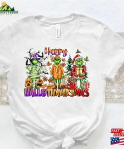 Happy Hallothanksmas Shirt Halloween Christmas T-Shirt Classic Happy Hallothanksmas Shirt Halloween Christmas T-Shirt Classic