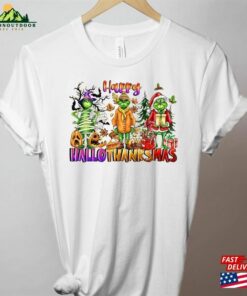 Happy Hallothanksmas Shirt Halloween Christmas T-Shirt Classic
