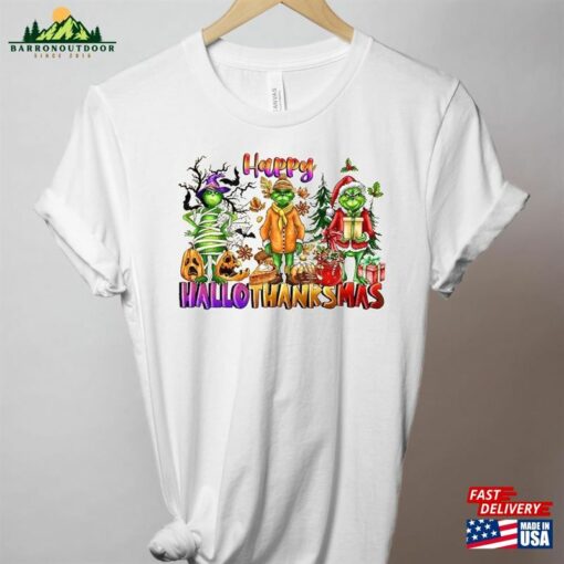 Happy Hallothanksmas Shirt Halloween Christmas T-Shirt Classic