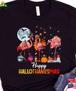Happy Hallothanksmas Shirt Halloween Thanksgiving T-Shirt Unisex