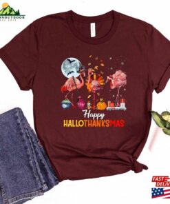 Happy Hallothanksmas Shirt Halloween Thanksgiving T Shirt Unisex 3