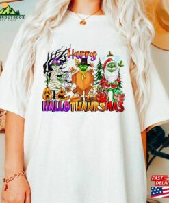 Happy Hallothanksmas Shirts The Grinch T-Shirt Thanksgiving Shirt Unisex Sweatshirt