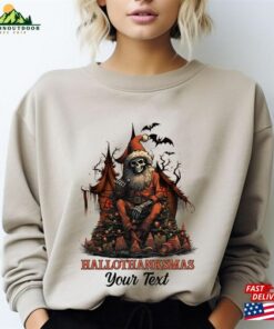 Happy Hallothanksmas Skeleton Shirt Personalized Halloween Sweatshirt Dead Inside Christmas Classic Unisex 2 Happy Hallothanksmas Skeleton Shirt Personalized Halloween Sweatshirt Dead Inside Christmas Classic Unisex 3