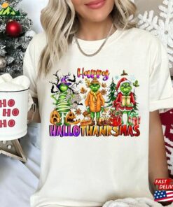 Happy Hallothanksmas Sweatshirt Christmas Funny Halloween Shir T-Shirt Hoodie 3 Happy Hallothanksmas Sweatshirt Christmas Funny Halloween Shir T Shirt Hoodie 4