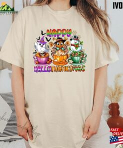 Happy Hallothanksmas Sweatshirt Halloween Thanksgiving Christmas Shirt Hoodie Happy Hallothanksmas Sweatshirt Halloween Thanksgiving Christmas Shirt Hoodie