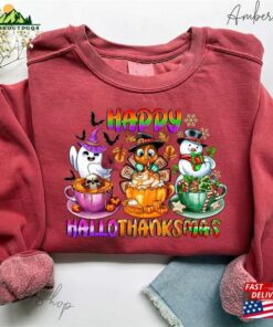 Happy Hallothanksmas Sweatshirt Halloween Thanksgiving Christmas Shirt Hoodie 2 Happy Hallothanksmas Sweatshirt Halloween Thanksgiving Christmas Shirt Hoodie 3