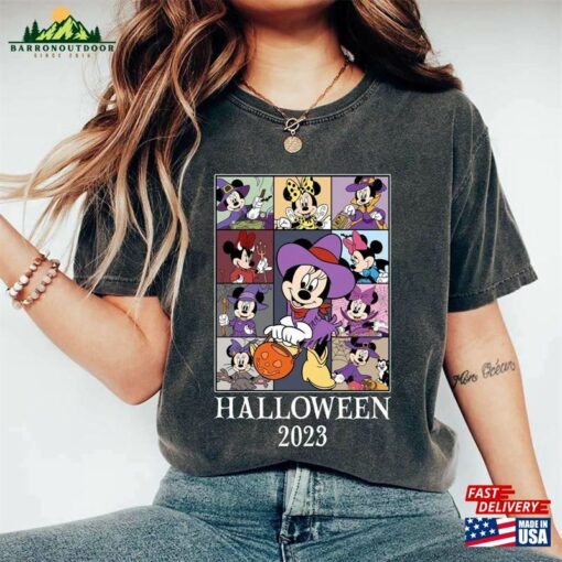 Happy Halloween 2023 Shirt Animated Mouse Witchy Girl Graphic Tee Unisex Sweatshirt