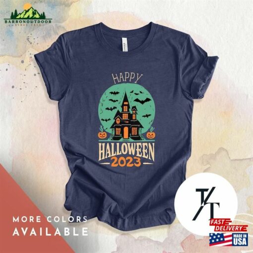 Happy Halloween 2023 Vintage T Shirt Town T-Shirt Classic