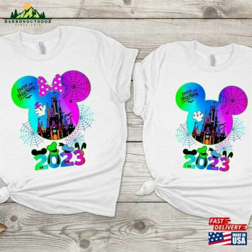 Happy Halloween Disneyland Family Shirt 2023 Disney Mickey And Minnie Not So Scary Tee Classic Unisex