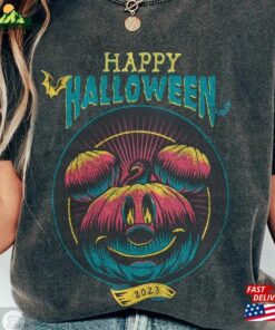 Happy Halloween Original Disney Comfort Color Shirt Spooky Season Mickey Head 2023 Unisex T-Shirt