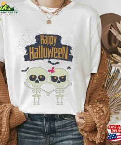 Happy Halloween Shirt Funny Skeletons Gift Skull Unisex Sweatshirt 3