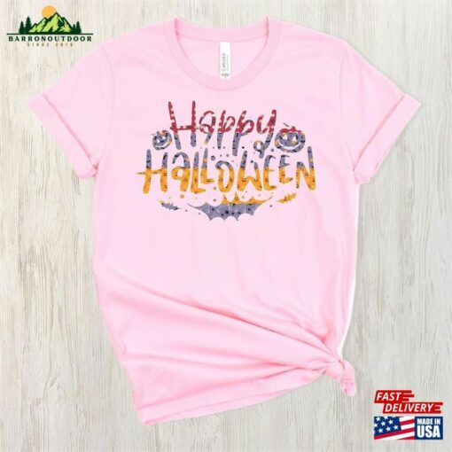 Happy Halloween Shirt Funny Spooky Mama Tshirt For Women Kid T-Shirt Sweatshirt