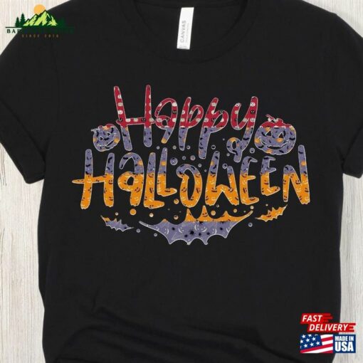 Happy Halloween Shirt Funny Spooky Mama Tshirt For Women Kid T-Shirt Sweatshirt