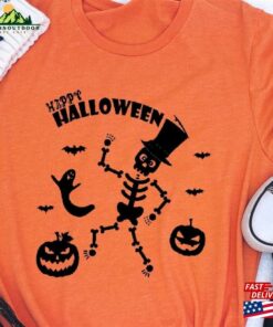 Happy Halloween Shirt Skeleton Sweatshirt Unisex