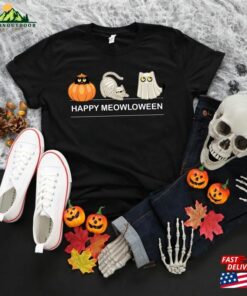 Happy Meowloween Shirt Halloween 2023 Cat Sweatshirt Classic