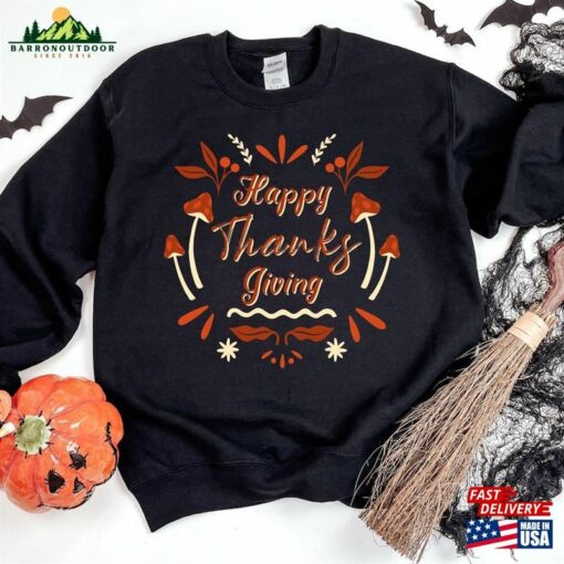 Happy Thanksgiving Shirt Fall Vibes Sweater Pumpkin Sweatshirt Hoodie Unisex