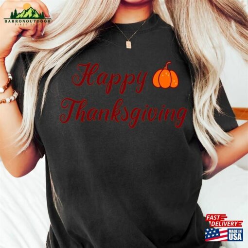 Happy Thanksgiving Sweatshirt Fall Vibes Sweater Pumpkin Hoodie T-Shirt