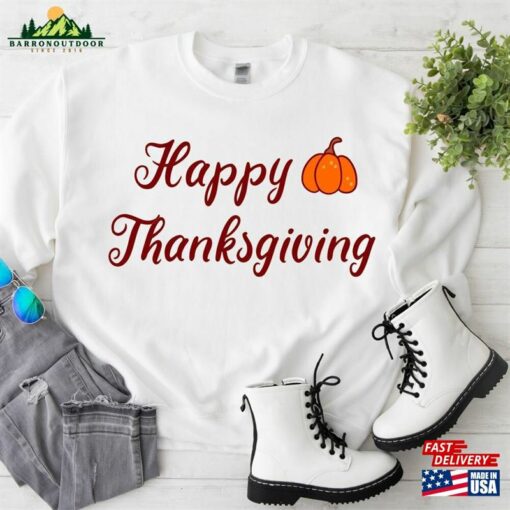 Happy Thanksgiving Sweatshirt Fall Vibes Sweater Pumpkin Hoodie T-Shirt