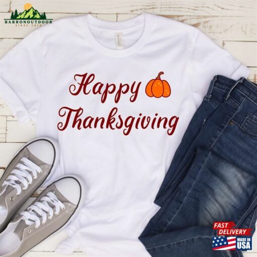 Happy Thanksgiving Sweatshirt Fall Vibes Sweater Pumpkin Hoodie T-Shirt