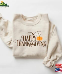 Happy Thanksgiving Sweatshirt Tis The Season Pumpkin Classic Unisex