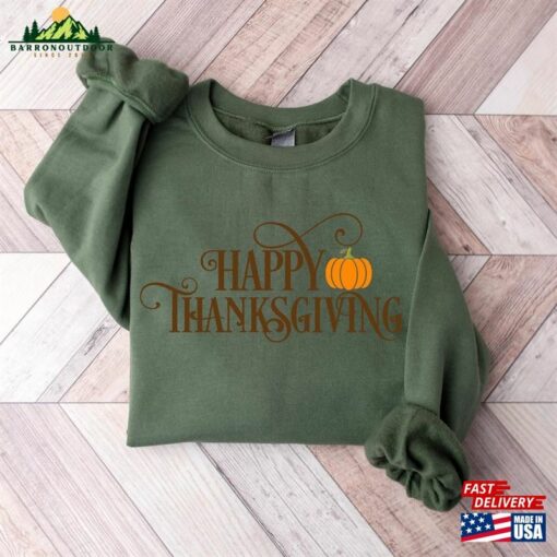 Happy Thanksgiving Sweatshirt Tis The Season Pumpkin Classic Unisex