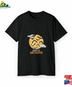 Haunted Halloween Unisex Tee Tshirt Ghost Bat 2023 Happy Hoodie Classic