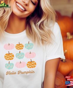 Hello Pumpkin Short Sleeve Tee Fall Tshirt For Women Hoodie Classic 3 Hello Pumpkin Short Sleeve Tee Fall Tshirt For Women Hoodie Classic 1 1