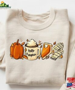 Hello Pumpkin Sweatshirt Coffee Fall T-Shirt