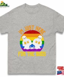 Here For The Boos Shirt Halloween Scary Glasses 2023 Funny T-Shirt Classic