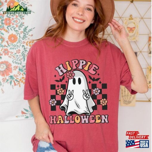 Hippie Halloween Shirt Spooky Auntie Comfort Colors Unisex Hoodie