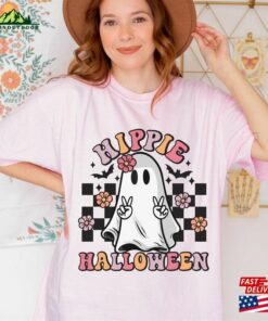 Hippie Halloween Shirt Spooky Auntie Comfort Colors Unisex Hoodie