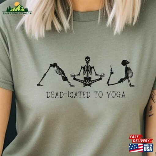 Hippie Yoga Skeleton T-Shirt Retro Halloween Crewneck Sarcastic Vintage Fall Tee Hoodie