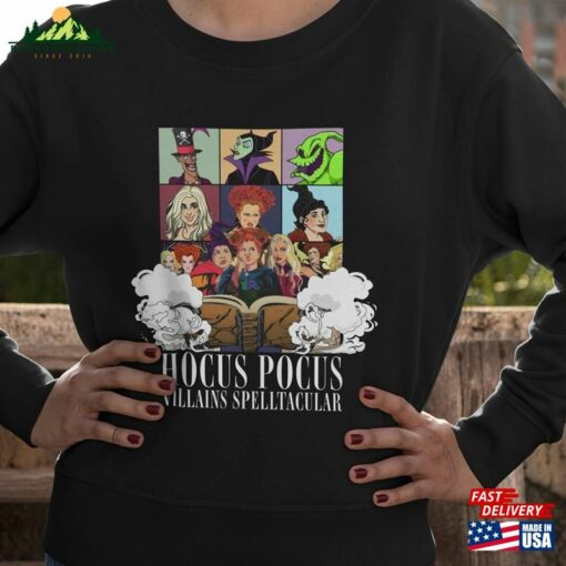 Hocus Pocus Villains Spelltacular 2023 Shirt Eras Tour Witch Sanderson Sisters Halloween Sweatshirt Hoodie