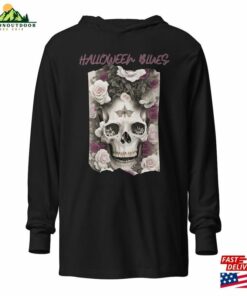 Hooded Long Sleeve Halloween Blues Skull Classic Hoodie