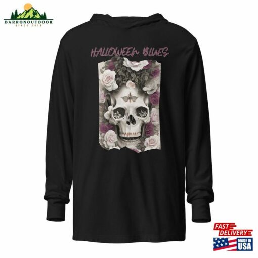 Hooded Long Sleeve Halloween Blues Skull Classic Hoodie