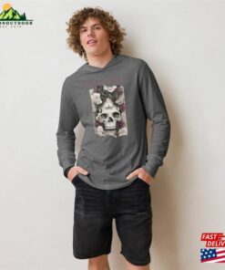 Hooded Long Sleeve Halloween Blues Skull Classic Hoodie 2 Hooded Long Sleeve Halloween Blues Skull Classic Hoodie 3