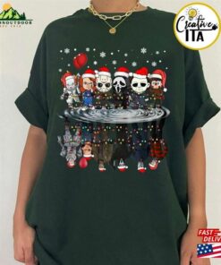 Horror Characters Christmas Lights Shirt Merry Creepmas Scary Movie Family Party 2023 Classic Unisex 3 Horror Characters Christmas Lights Shirt Merry Creepmas Scary Movie Family Party 2023 Classic Unisex 4