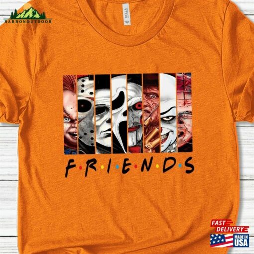 Horror Characters Friends Shirt Halloween Movie Killers Unisex T-Shirt