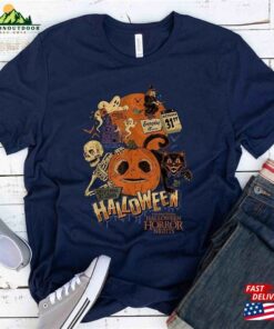 Horror Halloween Universal Studios 2023 Skeleton Pumpkin T Shirt Hoodie 3