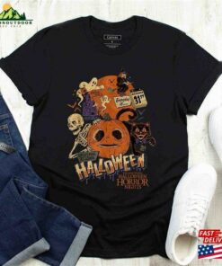 Horror Halloween Universal Studios 2023 Skeleton Pumpkin T Shirt Hoodie 4